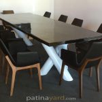 High Gloss Charred Wood Table
