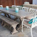 Driftwood Trestle Table and Benches