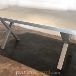 Zinc Table with Metal Base