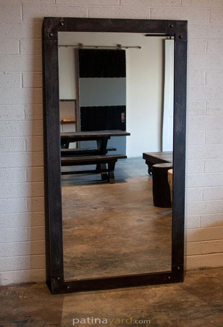 large industrial wall mirror