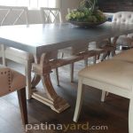 Zinc Table With Weathered Wood Base