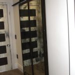 Antiqued Mirror Barn Doors