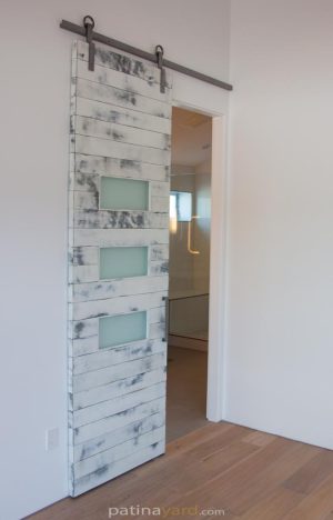 weathered white barn doors with satin glass weathered white barn doors with satin glass