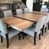 rectangle wood table and metal base contemporary modern custom wood dining table