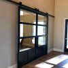 double patina steel and glass barn doors double patina steel and glass barn doors