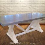 French Style Table with Zinc Top