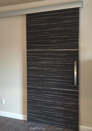hidden track modern barn door laminate 3 panels