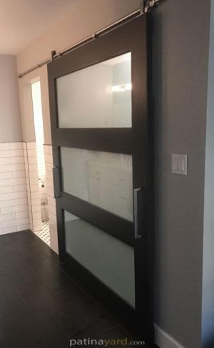 satin glass and wood shaker barn door satin glass and wood shaker barn door