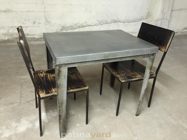 zinc and metal table