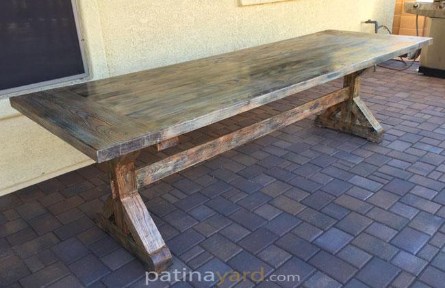 trestal table for outside custom made