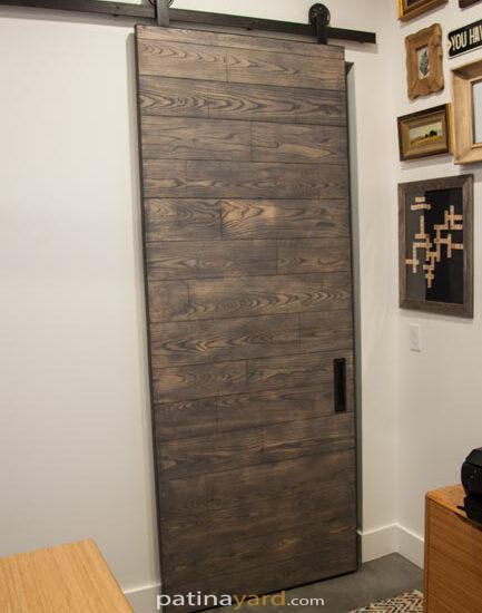 contemporary ash wood barn door