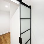 Warehouse Style Steel and Satin Glass Doors