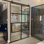 Steel and Antique Mirror Door