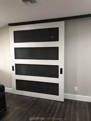 shaker patina steel barn door