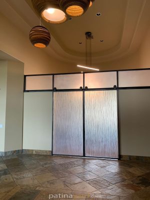 3Form and metal barn doors