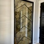 Custom Chevron Metal and Antique Hinged Door