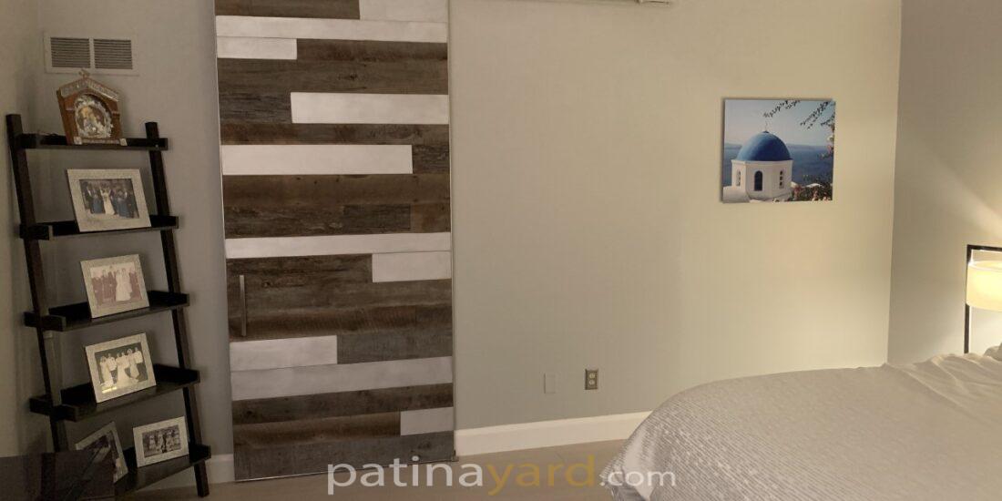 barn wood and metal barn door