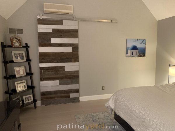 barn wood and metal barn door