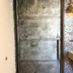 Custom Zinc Weathered Pivot Door