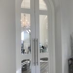 Arched Wood and Glass Doors