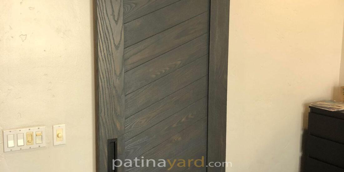 wood stained barn door