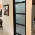 Custom Metal Hinged Door with Specialty Glass
