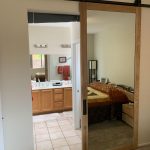 White Oak Shaker Barn Door with Mirror