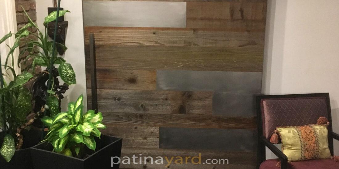 Reclaimed wood and metal barn door