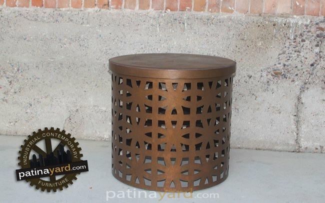 steel side table