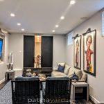 Double Chevron Painted Sliding Barn Doors