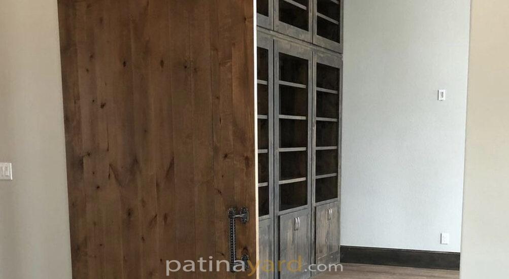 solid wood barn door with clavos