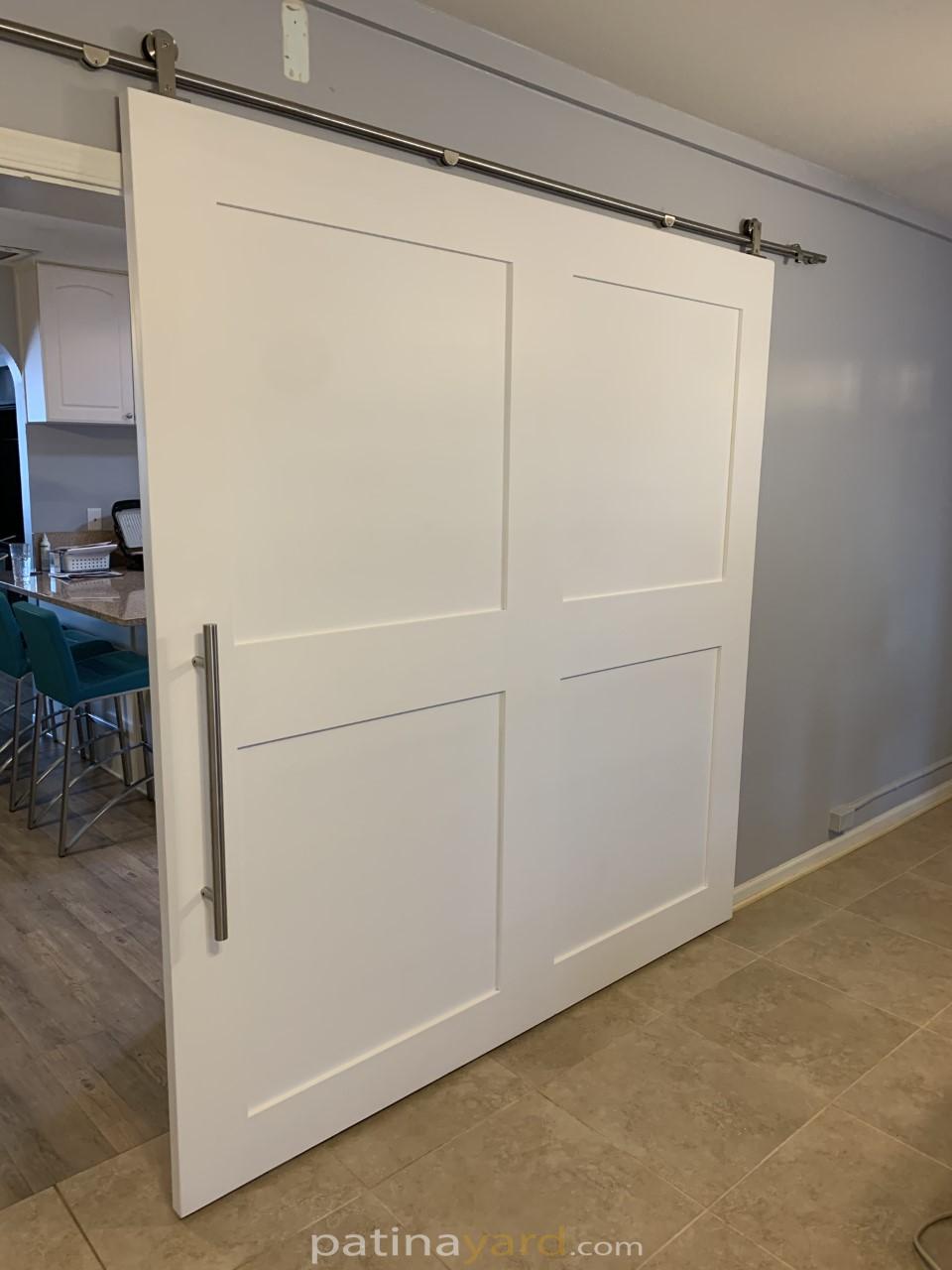 large 4 panel shaker barn door
