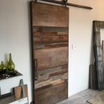 Reclaimed Barn Wood and Metal Patina Barn Door