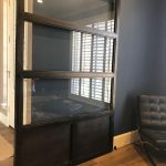 Custom Steel and Clear Glass Sliding Door