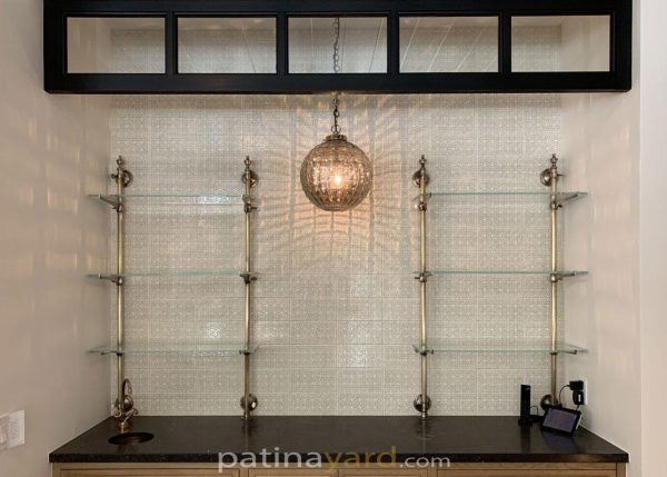 bristo bar brass and glass shelves