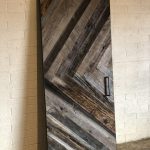 Chevron Pattern Reclaimed Barn Wood Door