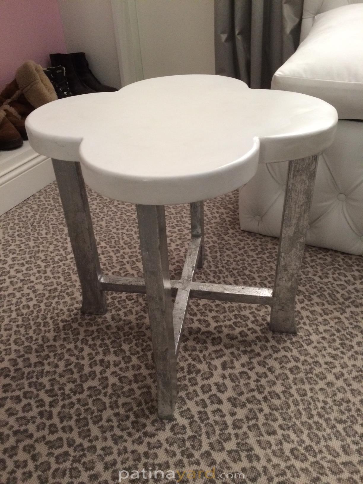 clover concrete and metal side table