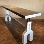 Zinc Bar Table with Industrial Steel Legs