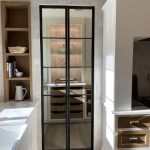 Metal and Clear Glass Pantry Doors