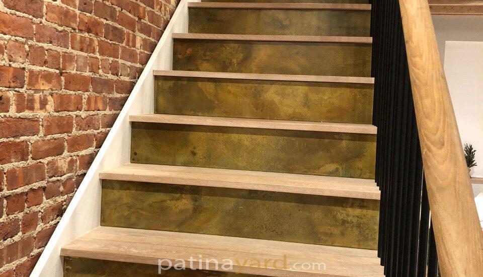 brass stair risers