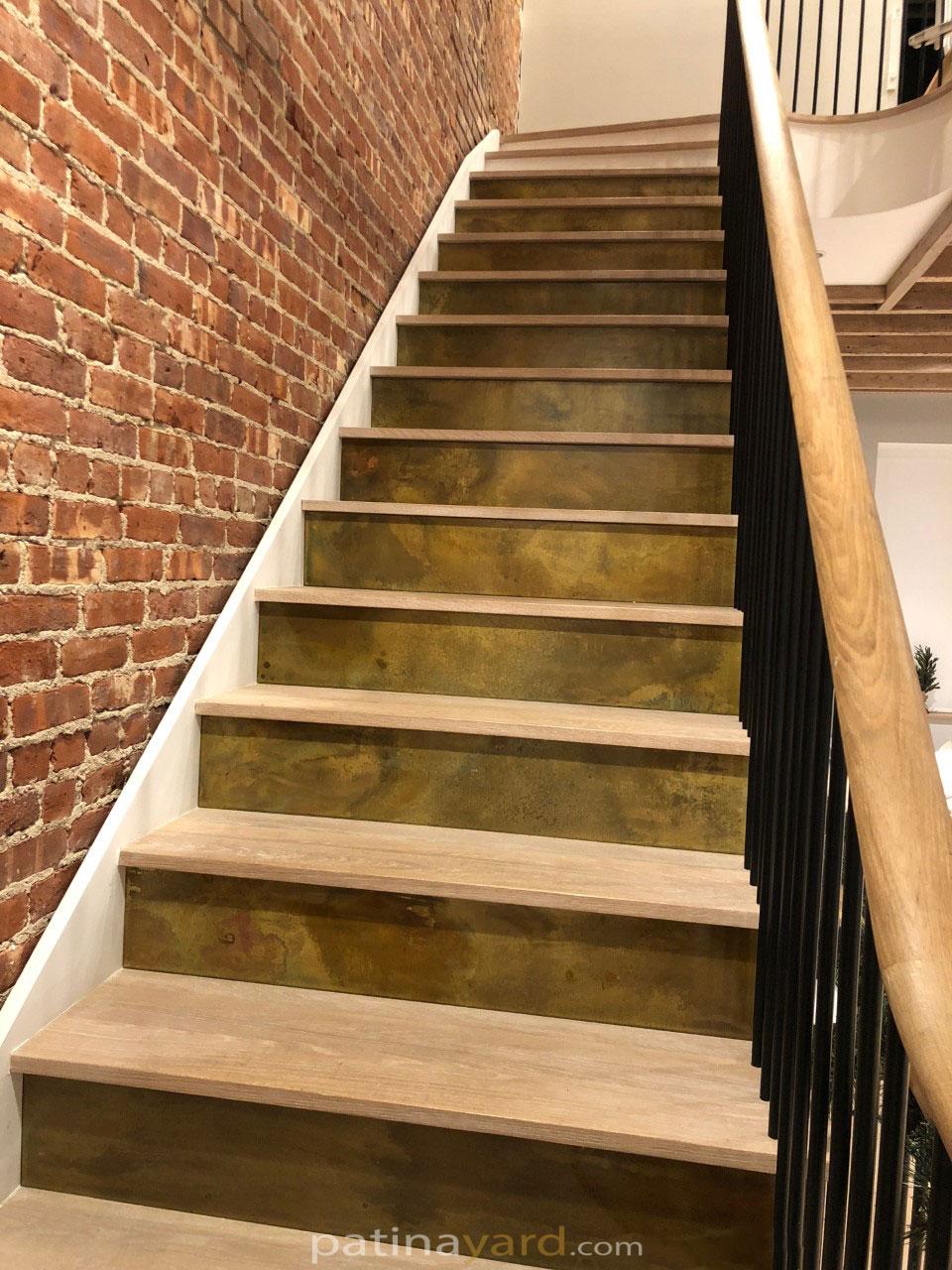 brass stair risers