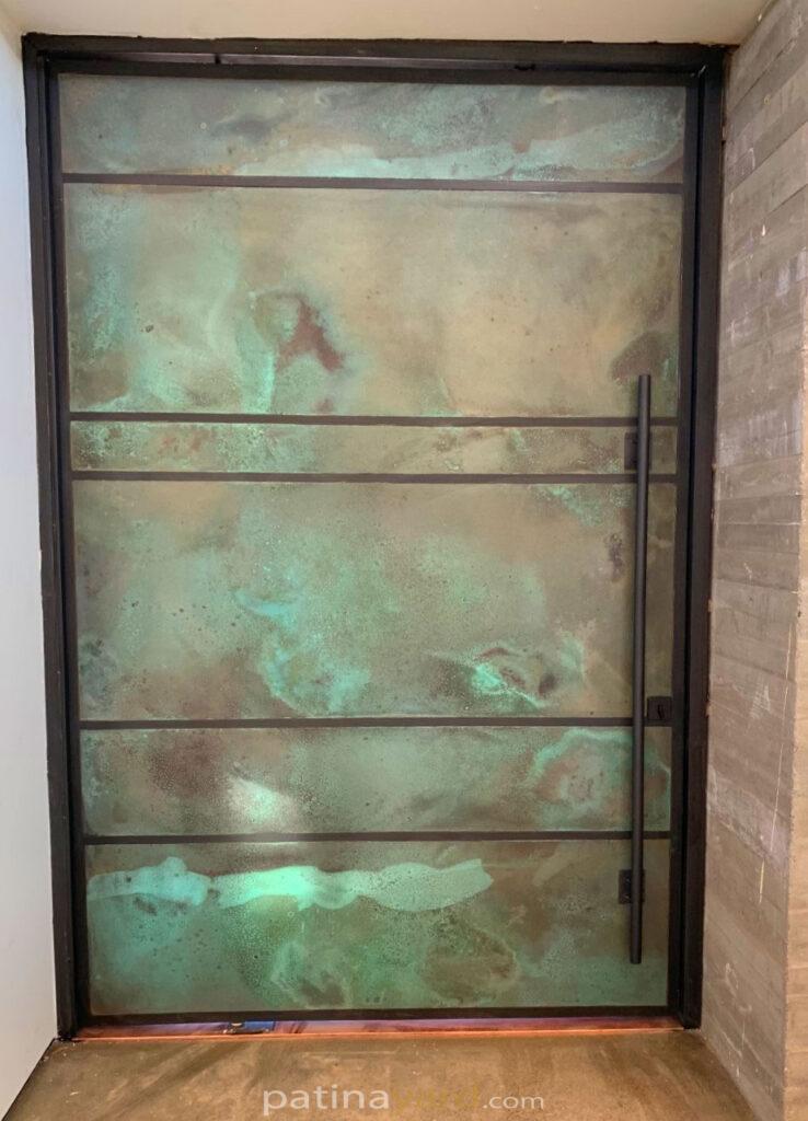 custom copper pivot door