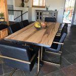 Custom Live Edge Table with Metal Legs