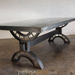 Industrial Wood Table with Metal Legs