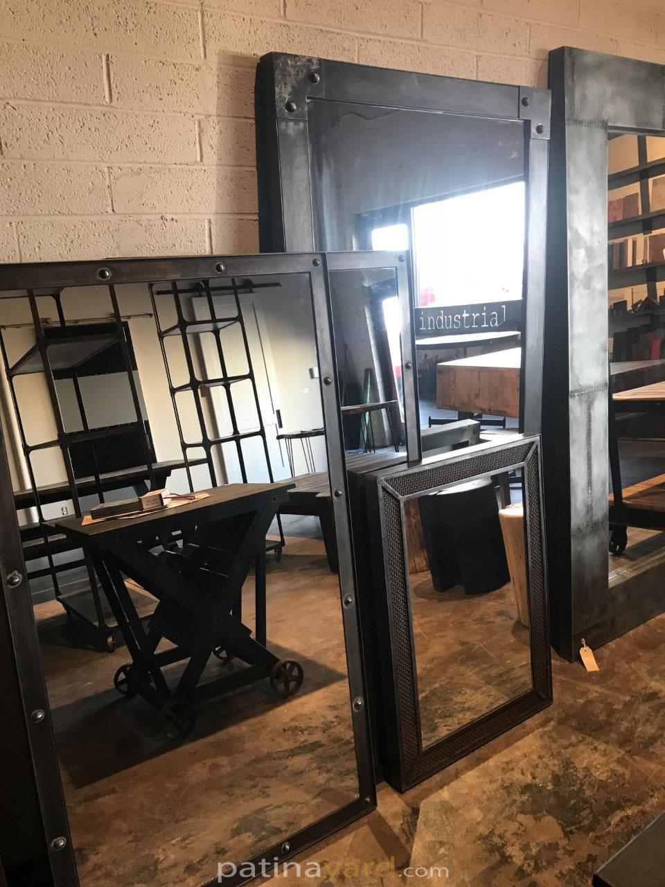 custom mirror and metal frames