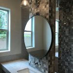 Large Round Metal Mirror