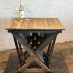 Ash Wood Wine Cart with Casters
