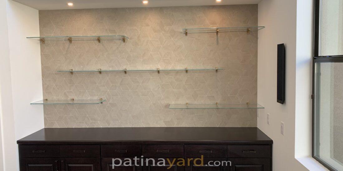 Glass shelves