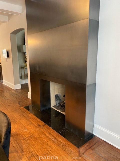 Chicago Hot Rolled Steel Fireplace - Patina Yard Custom Furniture & Doors