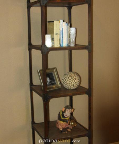 small industrial book shelf